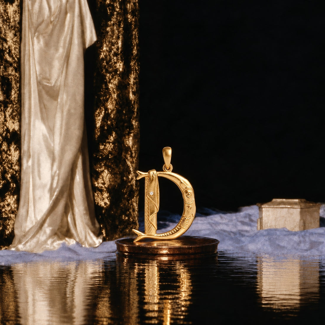 D Initial Necklace