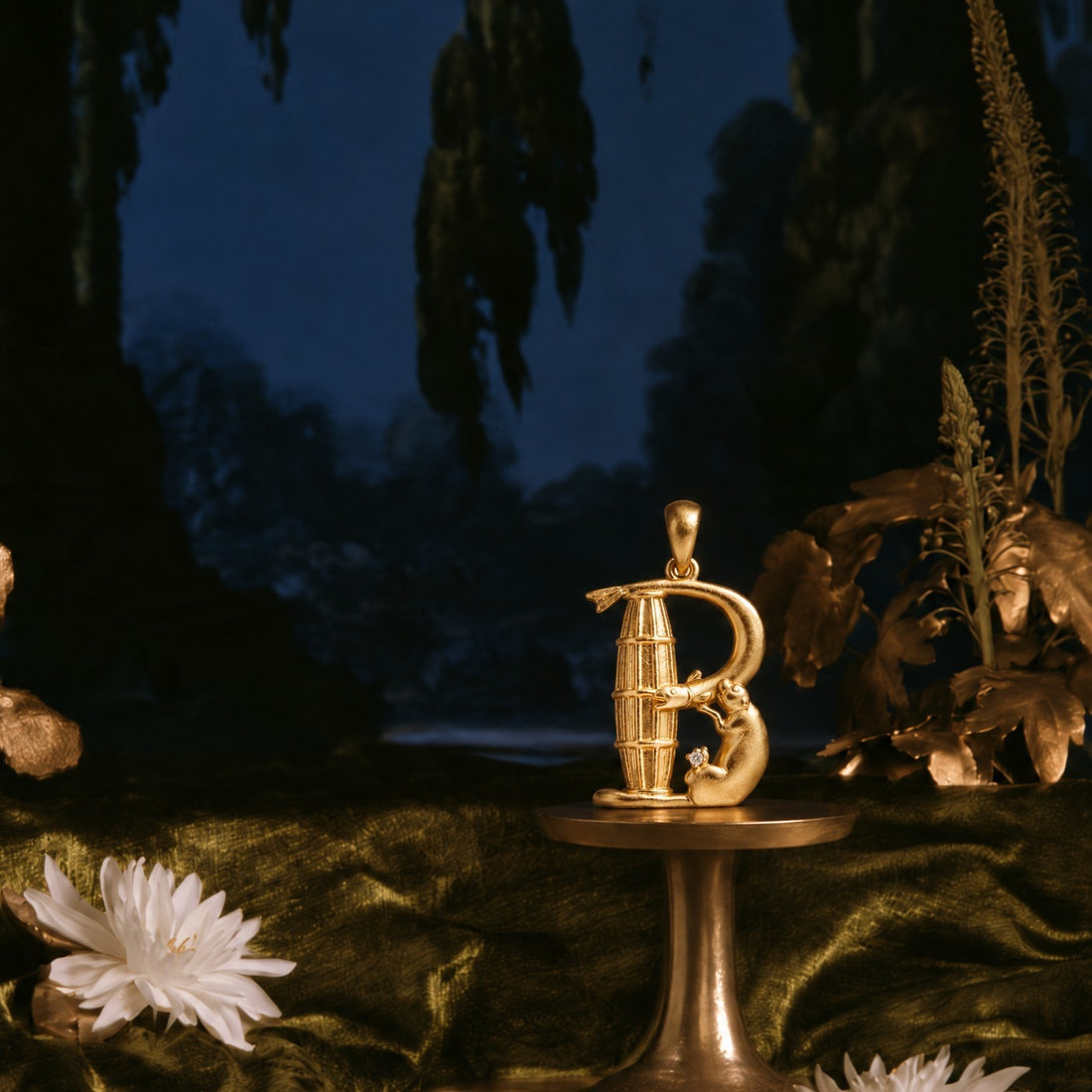 B Initial Necklace