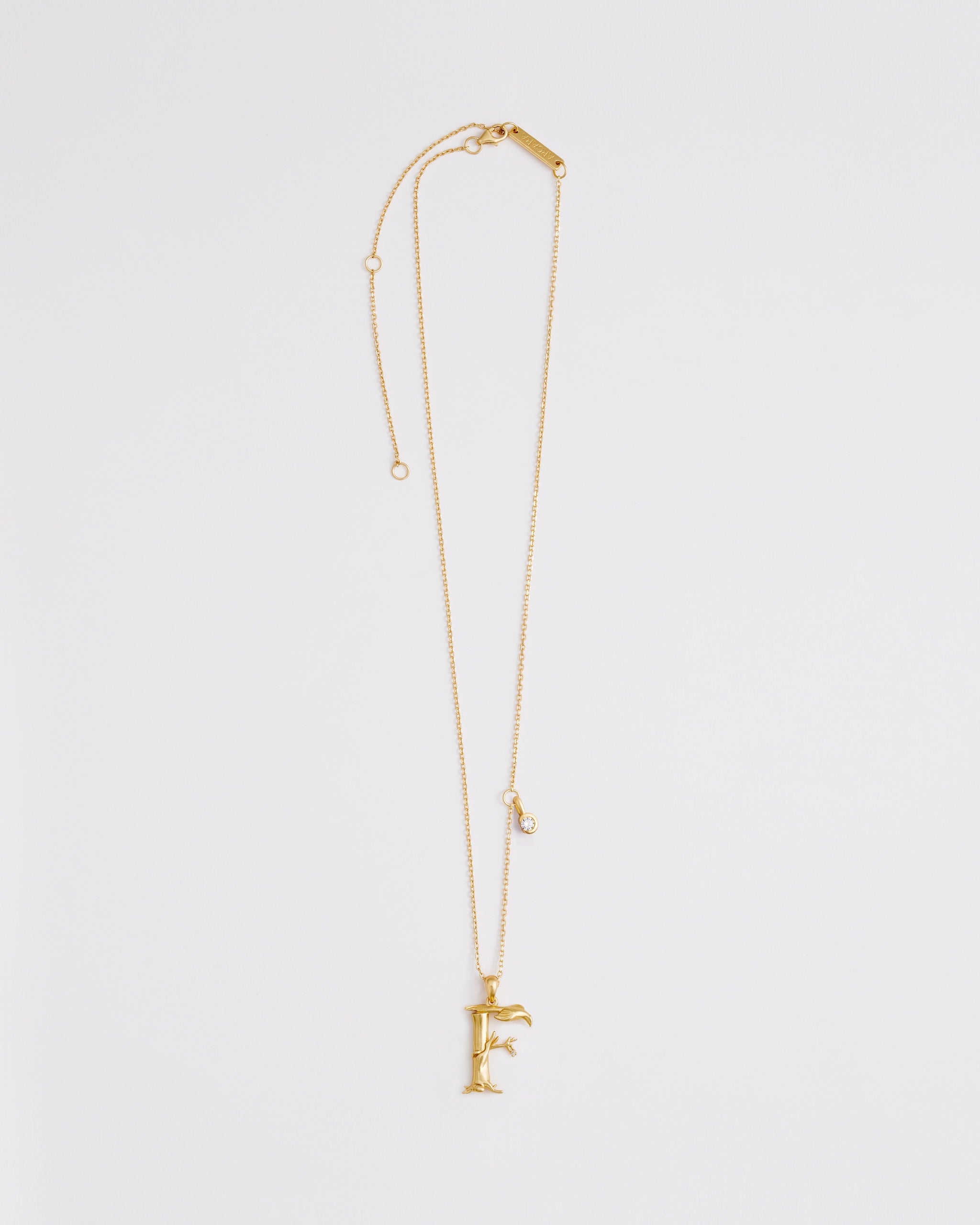 F Initial Necklace — The Rabbit & Pheasant | Gold & Silver