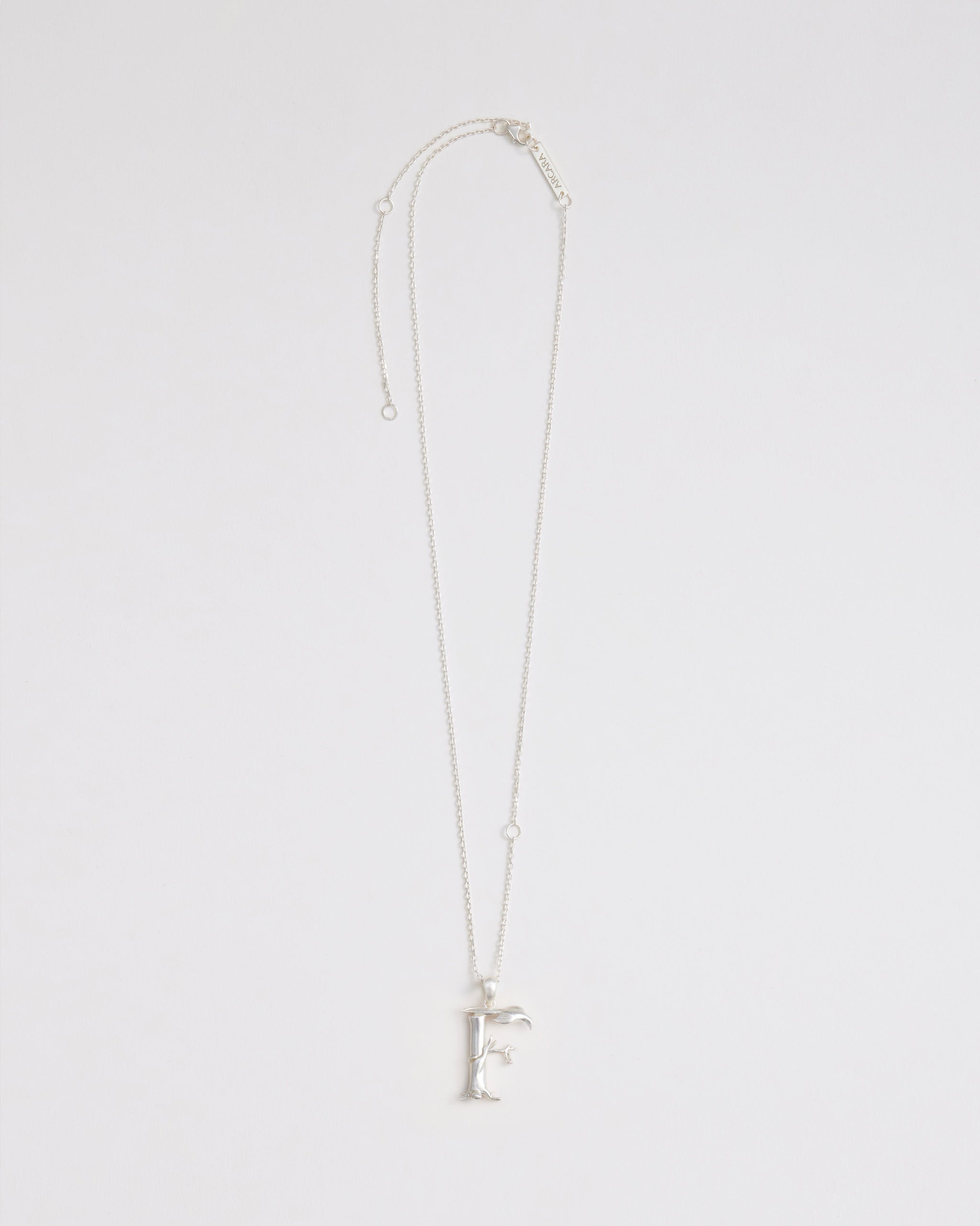 F Initial Necklace — The Rabbit & Pheasant | Gold & Silver